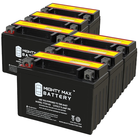 YTX9-BS 12V 8AH Replacement Battery Compatible With KTM Yamaha Honda TRX125 250 ATV - 6PK